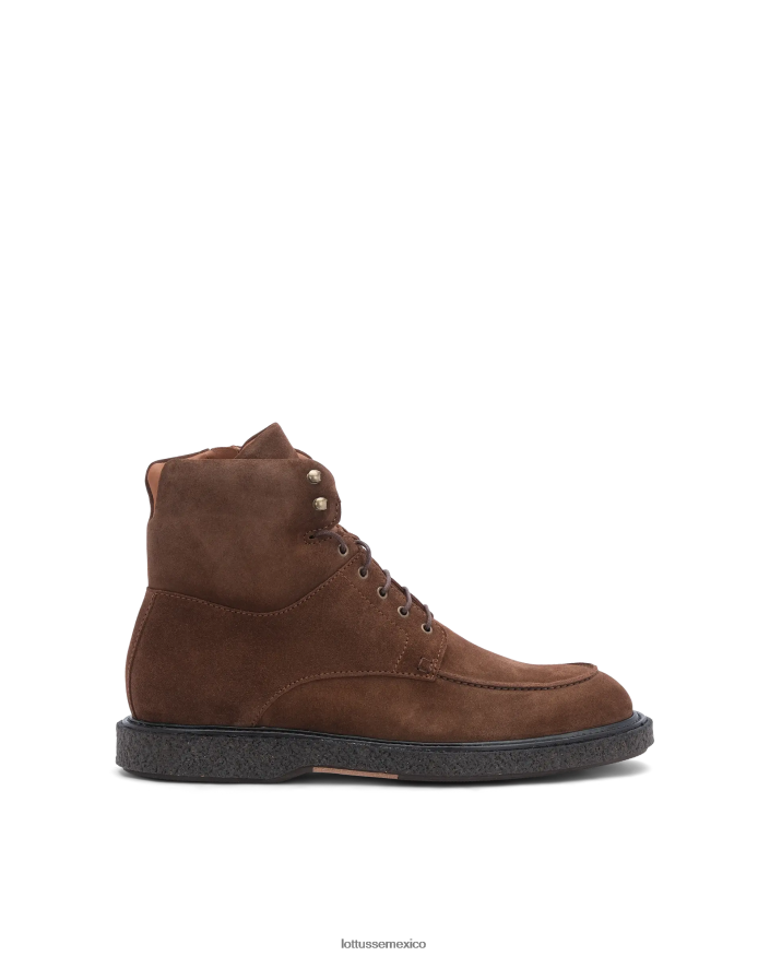 marrón Lottusse hombres botas Brisbane de ante de becerro con cremallera PNBVJ0183