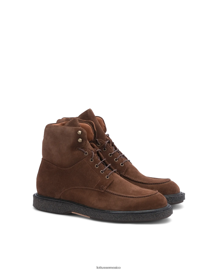 marrón Lottusse hombres botas Brisbane de ante de becerro con cremallera PNBVJ0183