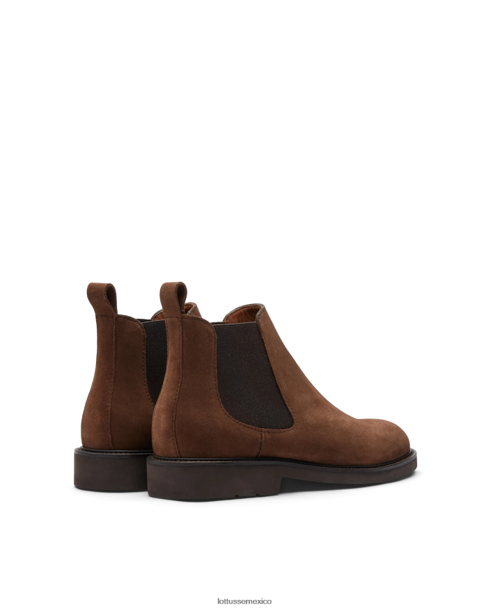 marrón Lottusse hombres botas baltimore de ante de becerro elásticas PNBVJ0155