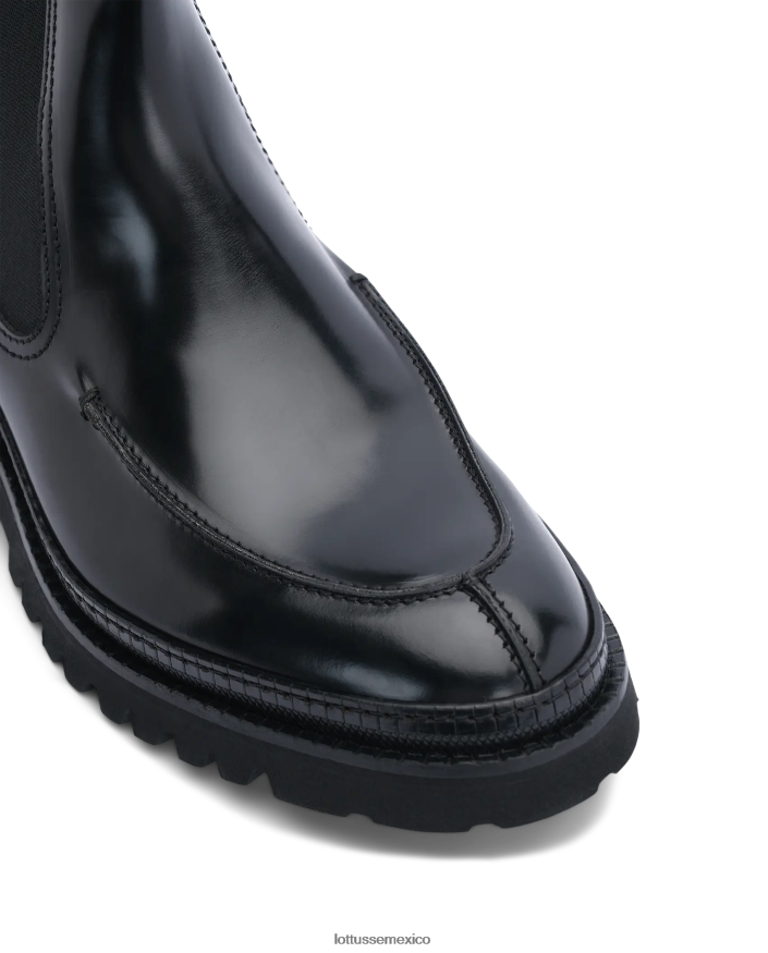 negro Lottusse hombres botas covent de becerro elásticas PNBVJ0174