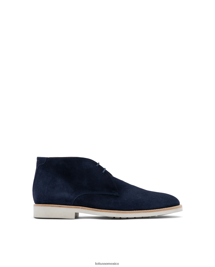 azul marino Lottusse hombres botines venecia de ante de becerro PNBVJ090