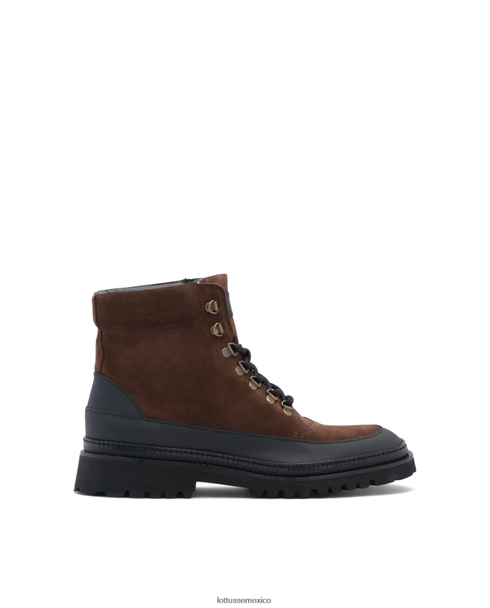 marrón Lottusse hombres botines covent de becerro con cordones PNBVJ0176
