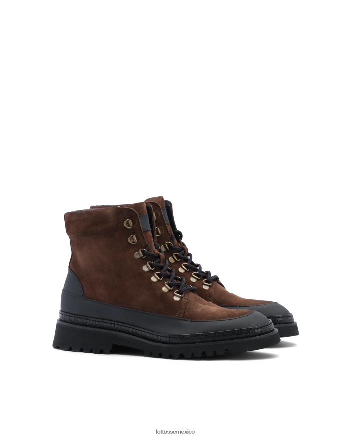 marrón Lottusse hombres botines covent de becerro con cordones PNBVJ0176