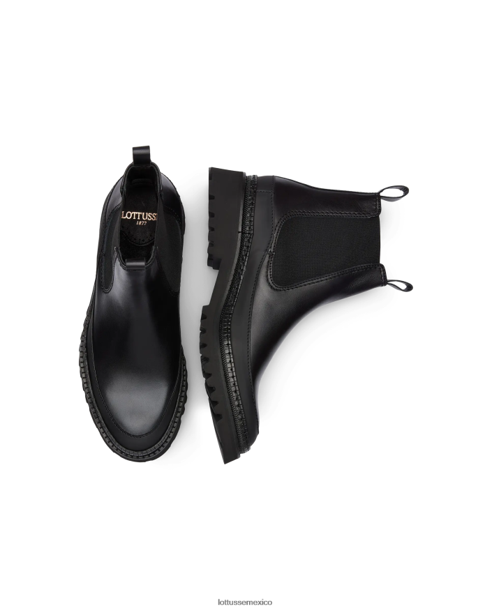 negro Lottusse hombres botines covent de becerro suave PNBVJ0177