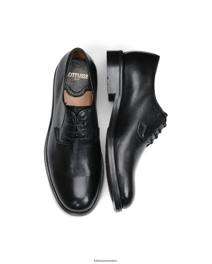 negro Lottusse hombres Derby de piel de becerro Orwell PNBVJ0167
