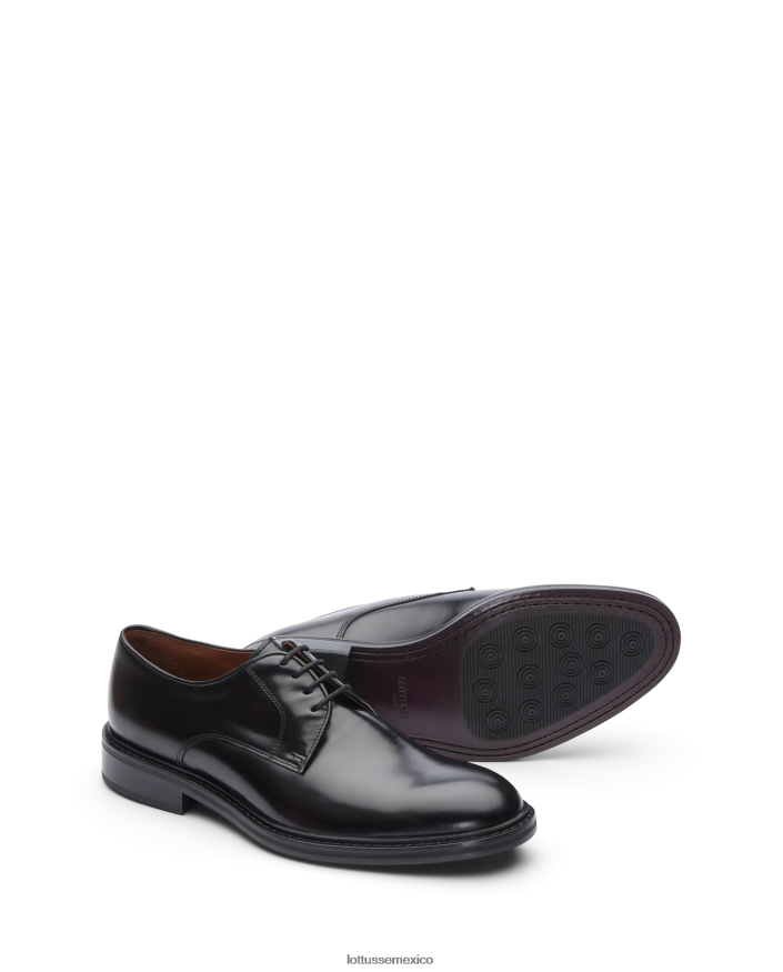 negro Lottusse hombres derbi de pantorrilla brillante de harry PNBVJ023