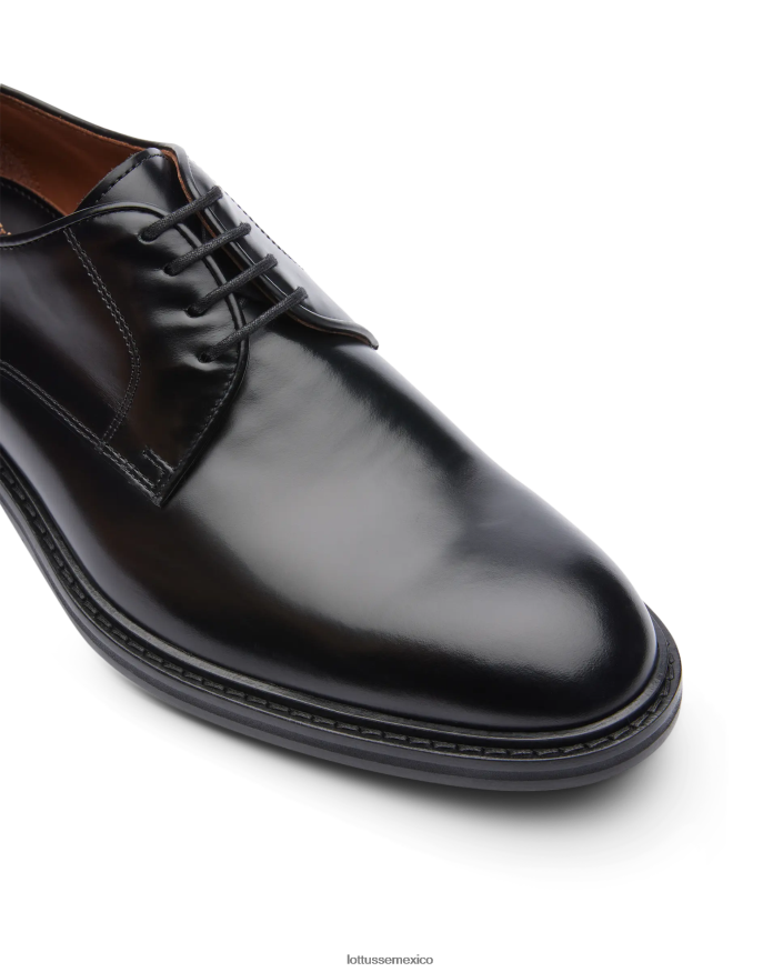 negro Lottusse hombres derbi de pantorrilla brillante de harry PNBVJ023