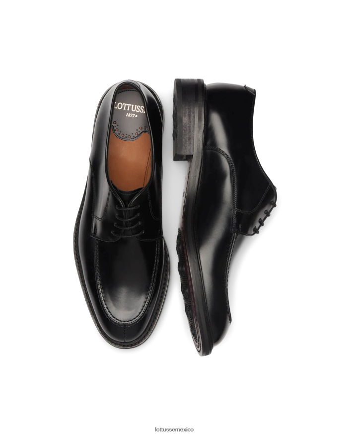 negro Lottusse hombres derbi de pantorrilla brillante de harry PNBVJ024