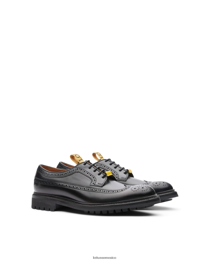 negro Lottusse hombres derby de ternera con anilina y corteza de cítricos PNBVJ058