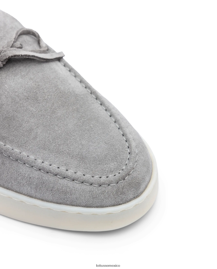 gris plomo Lottusse hombres mocasines fornells de ante y becerro PNBVJ073