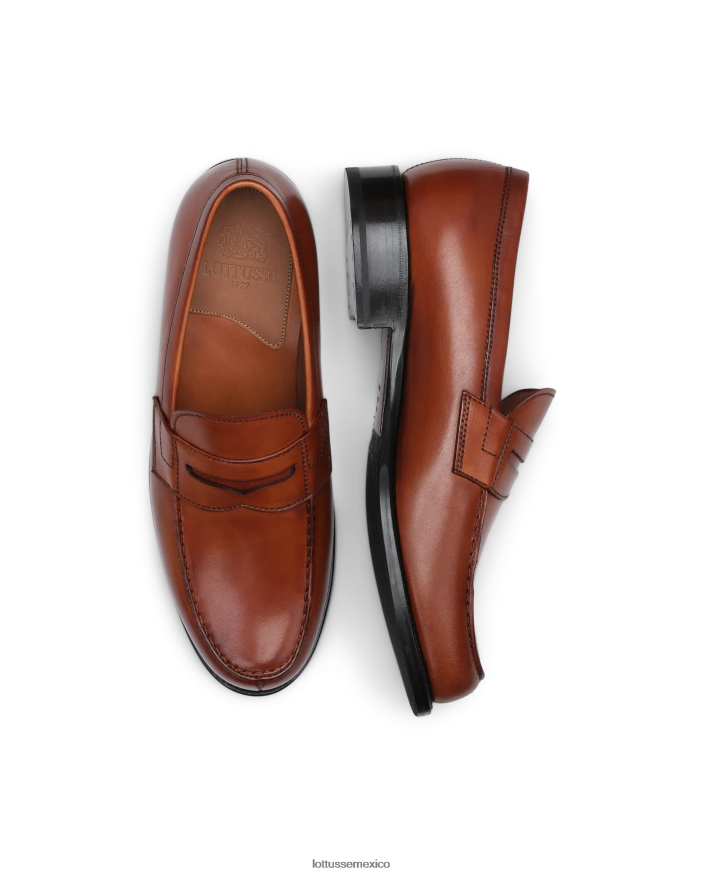 marrón Lottusse hombres mocasines Kingstown crust anilin de becerro PNBVJ044