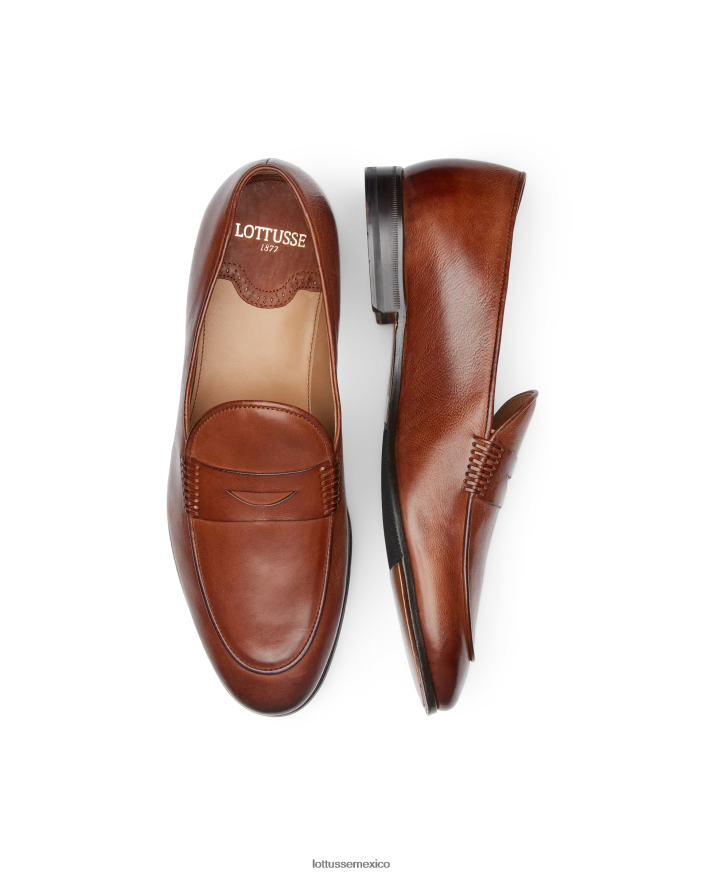marrón Lottusse hombres mocasines verona de becerro cepillado PNBVJ076
