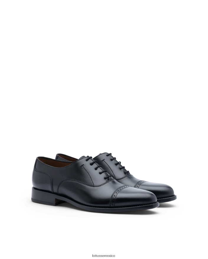 negro Lottusse hombres Oxford de becerro de anilina con corteza premium PNBVJ050
