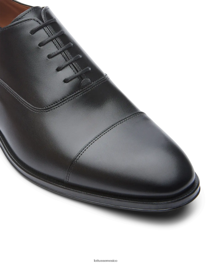 negro Lottusse hombres lenox cepillado de becerro oxford PNBVJ08