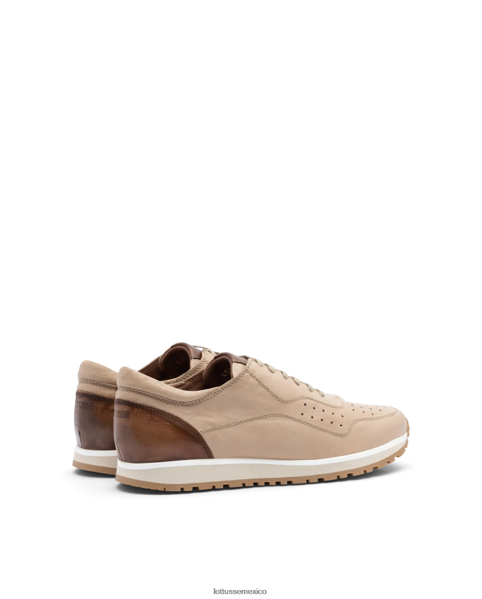beige Lottusse hombres zapatillas tokyo de piel de canguro natural PNBVJ0105