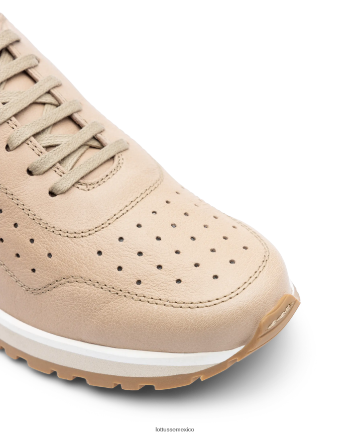 beige Lottusse hombres zapatillas tokyo de piel de canguro natural PNBVJ0105