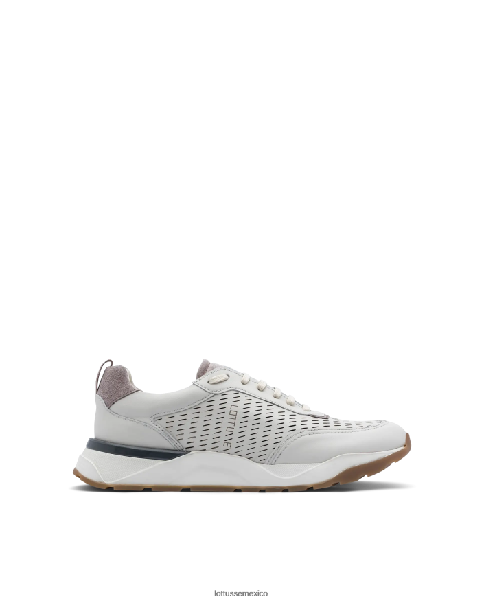 blanquecino Lottusse hombres zapatillas osaka de pantorrilla suave PNBVJ0125
