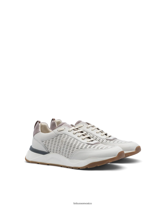 blanquecino Lottusse hombres zapatillas osaka de pantorrilla suave PNBVJ0125