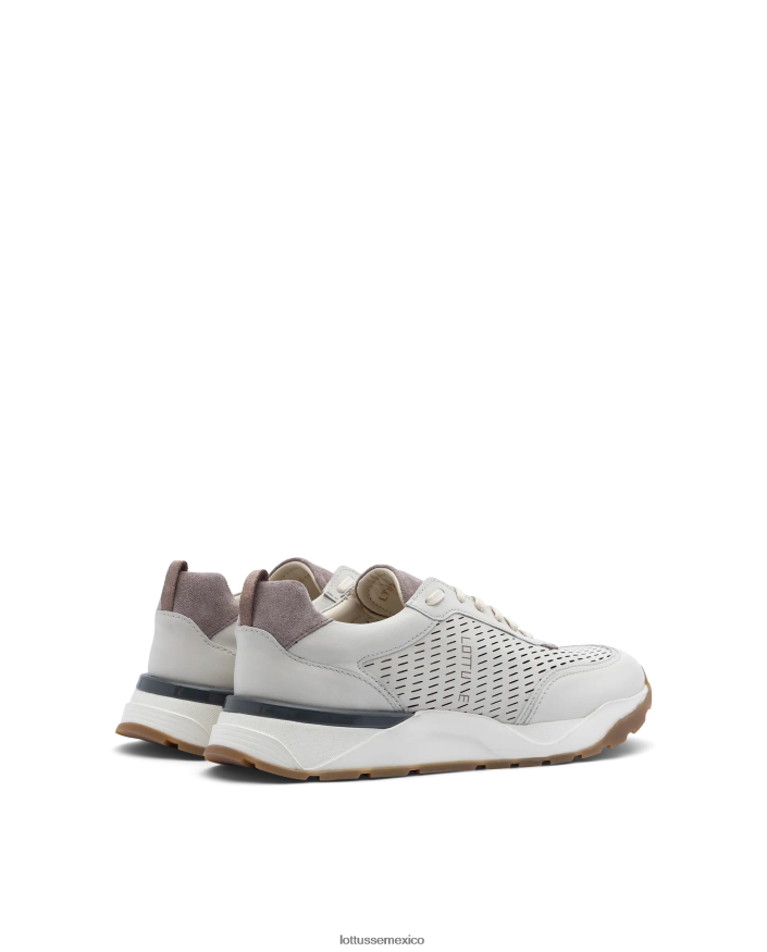 blanquecino Lottusse hombres zapatillas osaka de pantorrilla suave PNBVJ0125