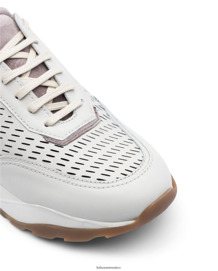 blanquecino Lottusse hombres zapatillas osaka de pantorrilla suave PNBVJ0125