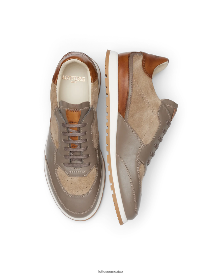 gris pardo Lottusse hombres zapatillas mancor de pantorrilla suave PNBVJ0195