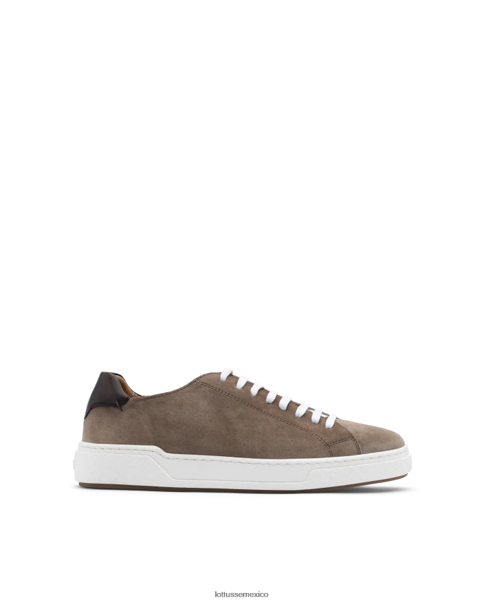 gris pardo Lottusse hombres zapatillas torino de ante y becerro PNBVJ0107