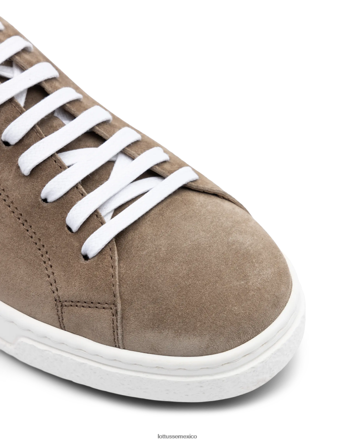 gris pardo Lottusse hombres zapatillas torino de ante y becerro PNBVJ0107