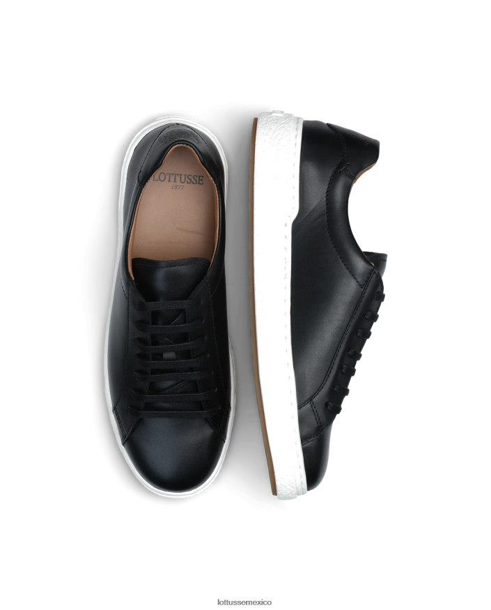 negro Lottusse hombres zapatillas torino de becerro PNBVJ0190