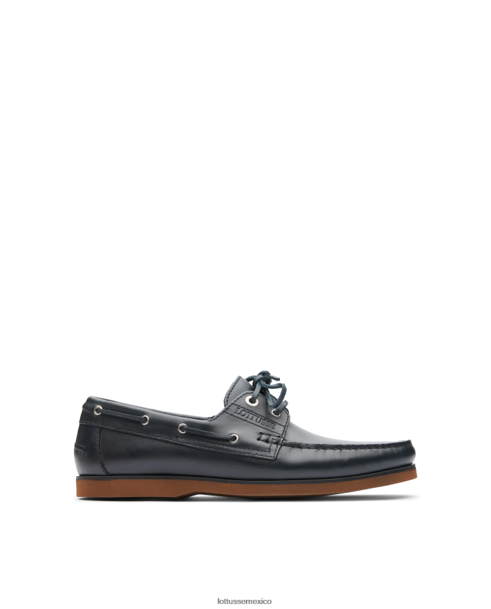 azul marino Lottusse hombres náuticos Ocean Wax de becerro PNBVJ099