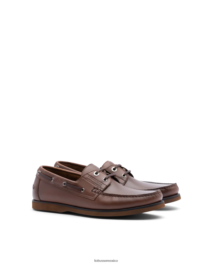 marrón Lottusse hombres náuticos Ocean Wax de becerro PNBVJ0101