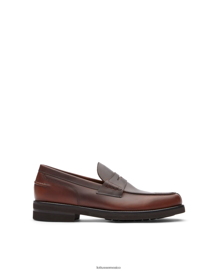 marrón Lottusse hombres zapatos náuticos de becerro encerado Daytona PNBVJ0134