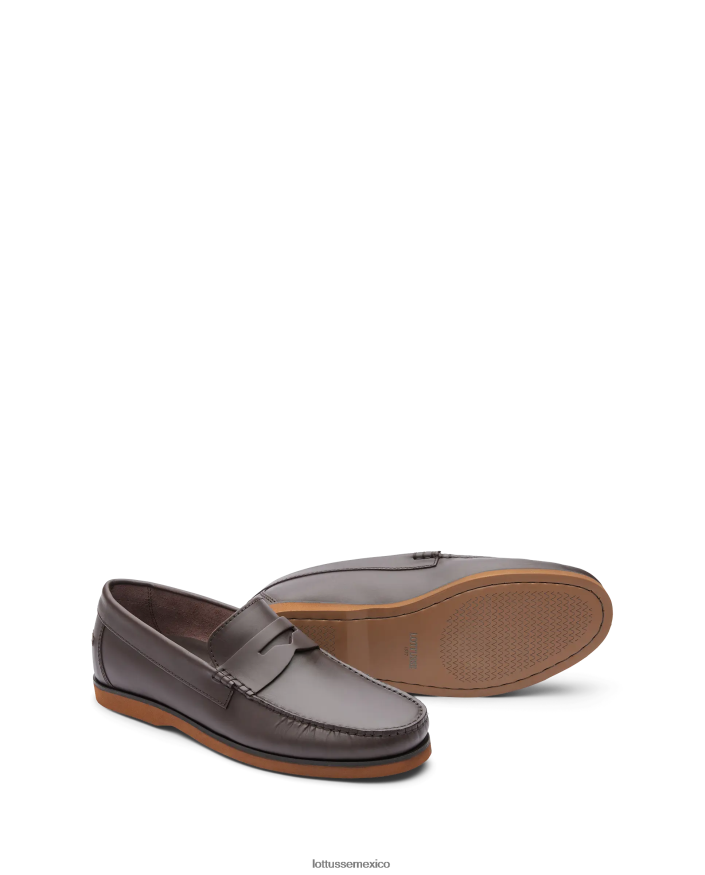 moca Lottusse hombres náuticos Ocean Wax de becerro PNBVJ0103