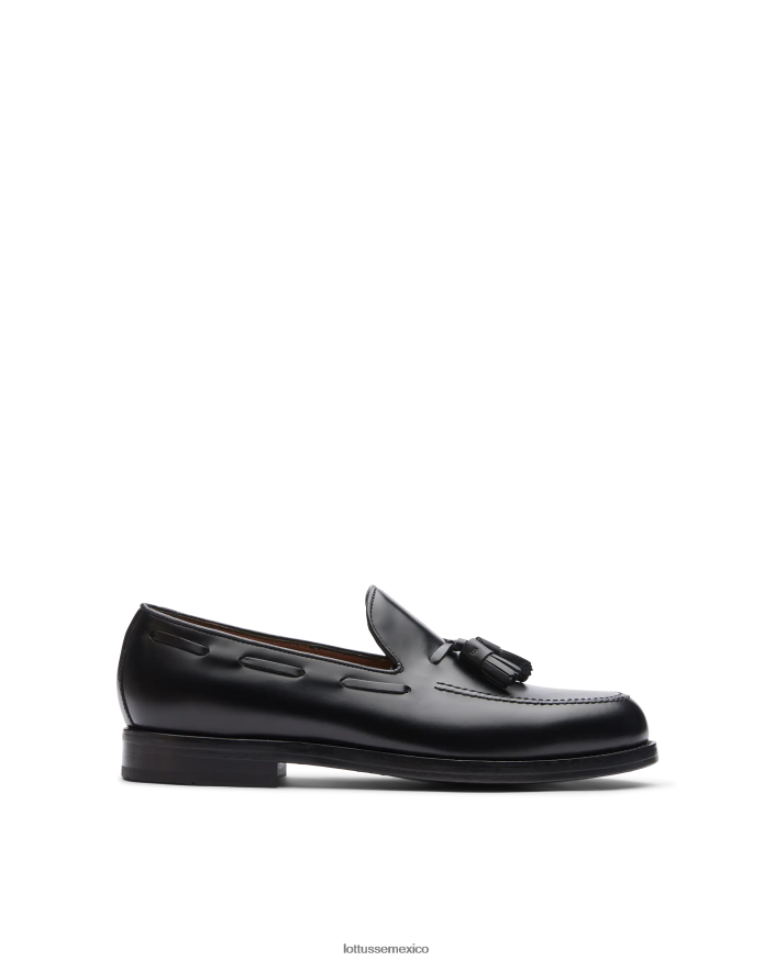 negro Lottusse hombres zapatos náuticos de becerro brillante Class PNBVJ028