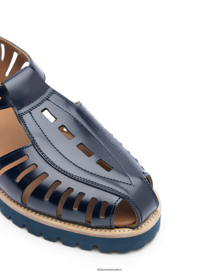 azul marino Lottusse hombres zapatos covent de gelatina becerro brillante PNBVJ094