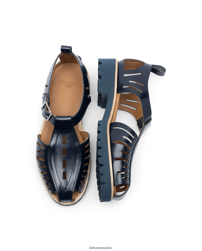 azul marino Lottusse hombres zapatos covent de gelatina becerro brillante PNBVJ094
