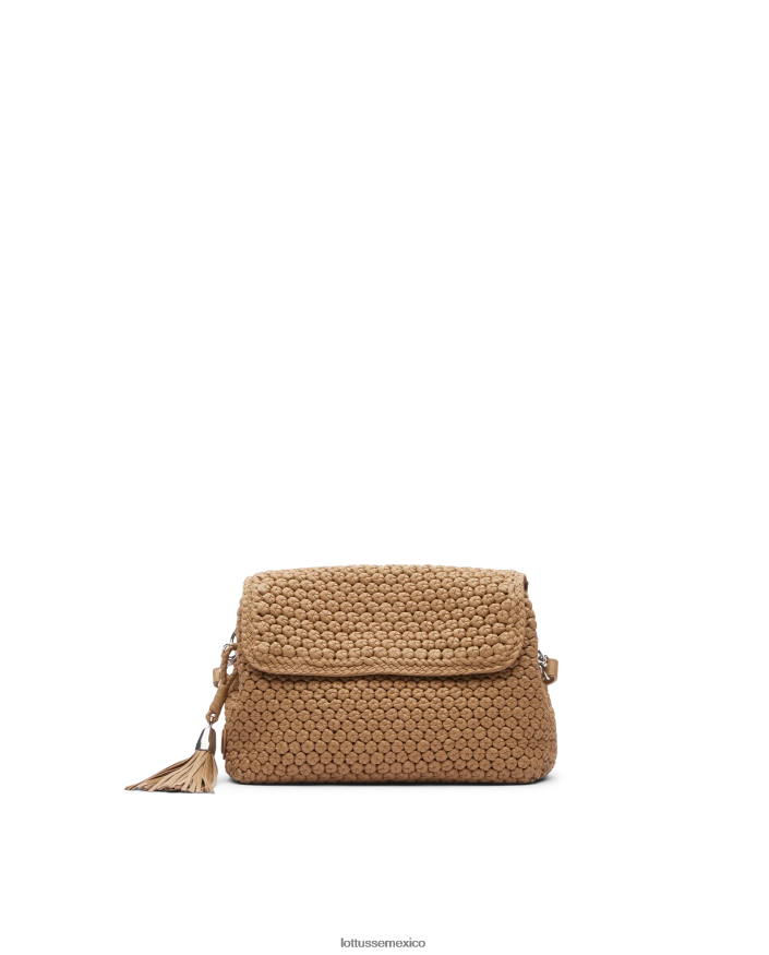 marrón Lottusse mujer noodbag bolso de mano suave de cordero merino PNBVJ0355