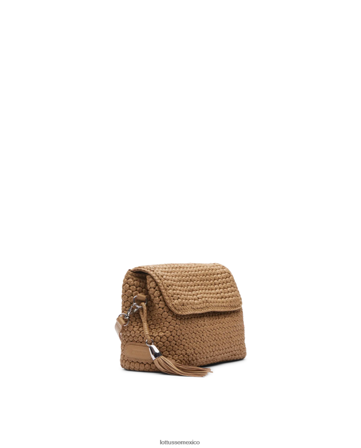 marrón Lottusse mujer noodbag bolso de mano suave de cordero merino PNBVJ0355