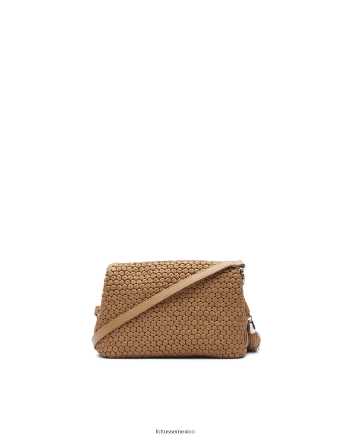 marrón Lottusse mujer noodbag bolso de mano suave de cordero merino PNBVJ0355