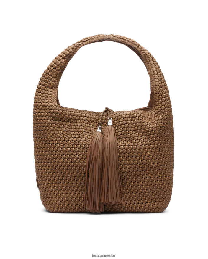 marrón Lottusse mujer noodbag merino cordero suave hobo PNBVJ0359