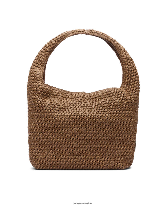 marrón Lottusse mujer noodbag merino cordero suave hobo PNBVJ0359