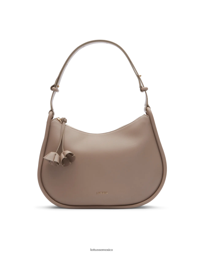gris pardo Lottusse mujer bolso de hombro suave de cordero merino serena PNBVJ0331