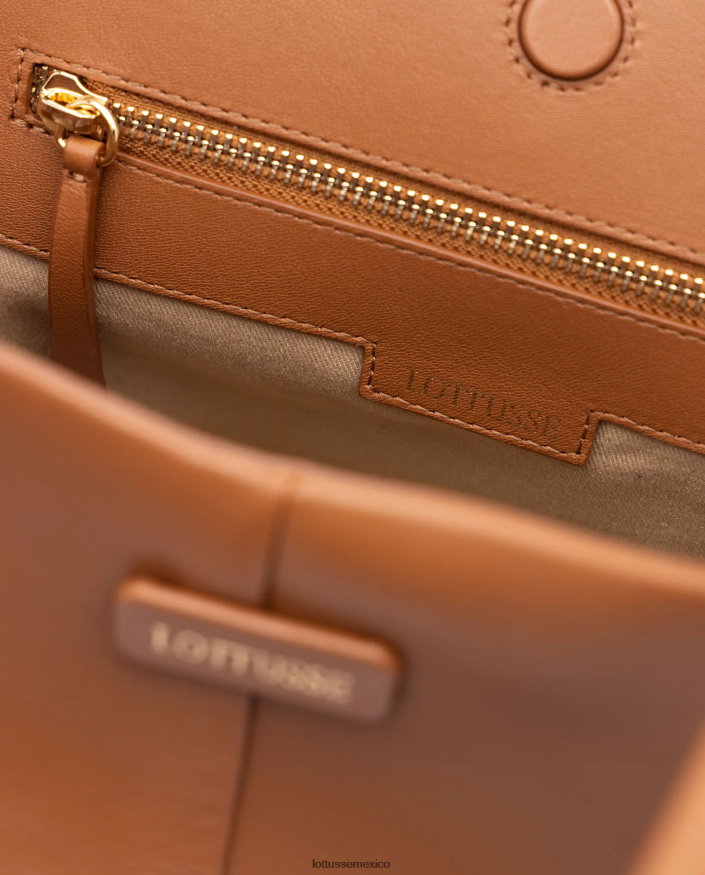 marrón Lottusse mujer bolso de hombro suave de cordero serena PNBVJ0329