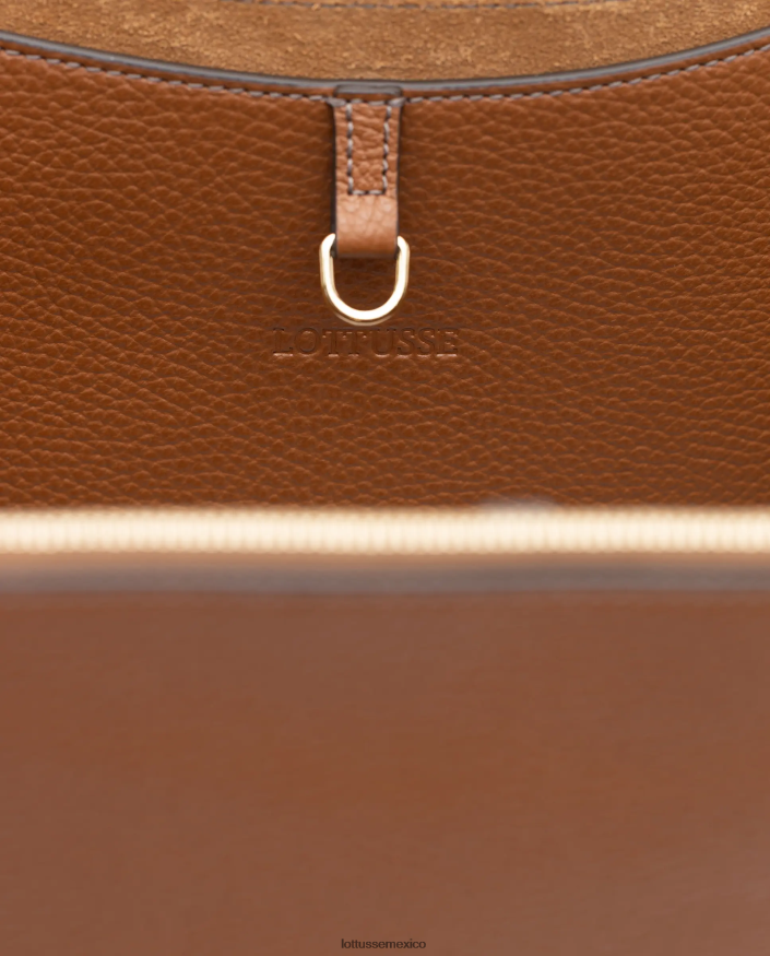 marrón Lottusse mujer Shopper de becerro grano talaia PNBVJ0323