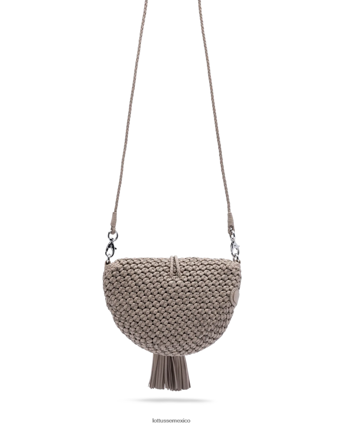 beige Lottusse mujer bolso bandolera suave de cordero merino noodbag PNBVJ0342