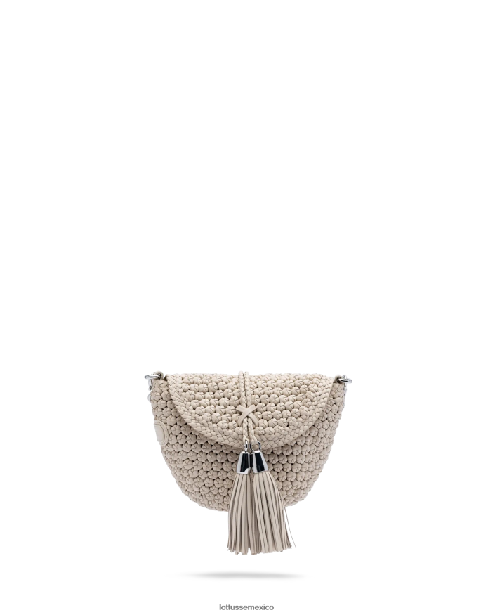 blanquecino Lottusse mujer bolso bandolera suave de cordero merino noodbag PNBVJ0337
