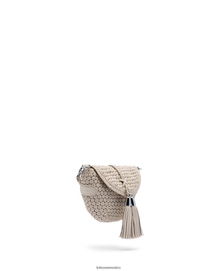 blanquecino Lottusse mujer bolso bandolera suave de cordero merino noodbag PNBVJ0337