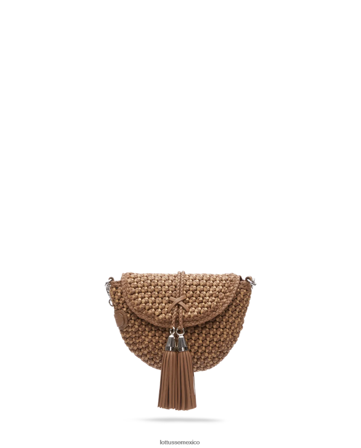 marrón Lottusse mujer bolso bandolera suave de cordero merino noodbag PNBVJ0340