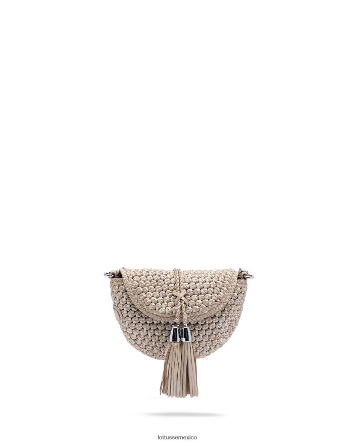 plata Lottusse mujer bolso bandolera suave de cordero merino noodbag PNBVJ0338