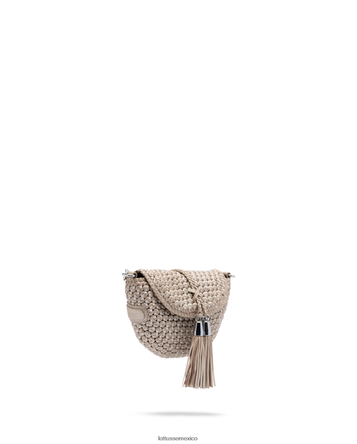 plata Lottusse mujer bolso bandolera suave de cordero merino noodbag PNBVJ0338