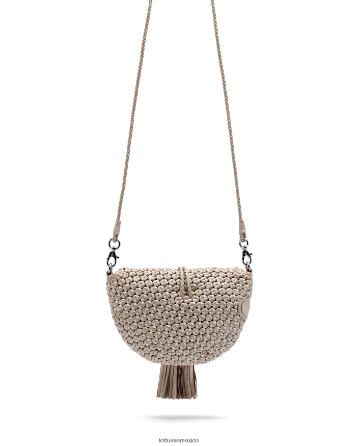plata Lottusse mujer bolso bandolera suave de cordero merino noodbag PNBVJ0338